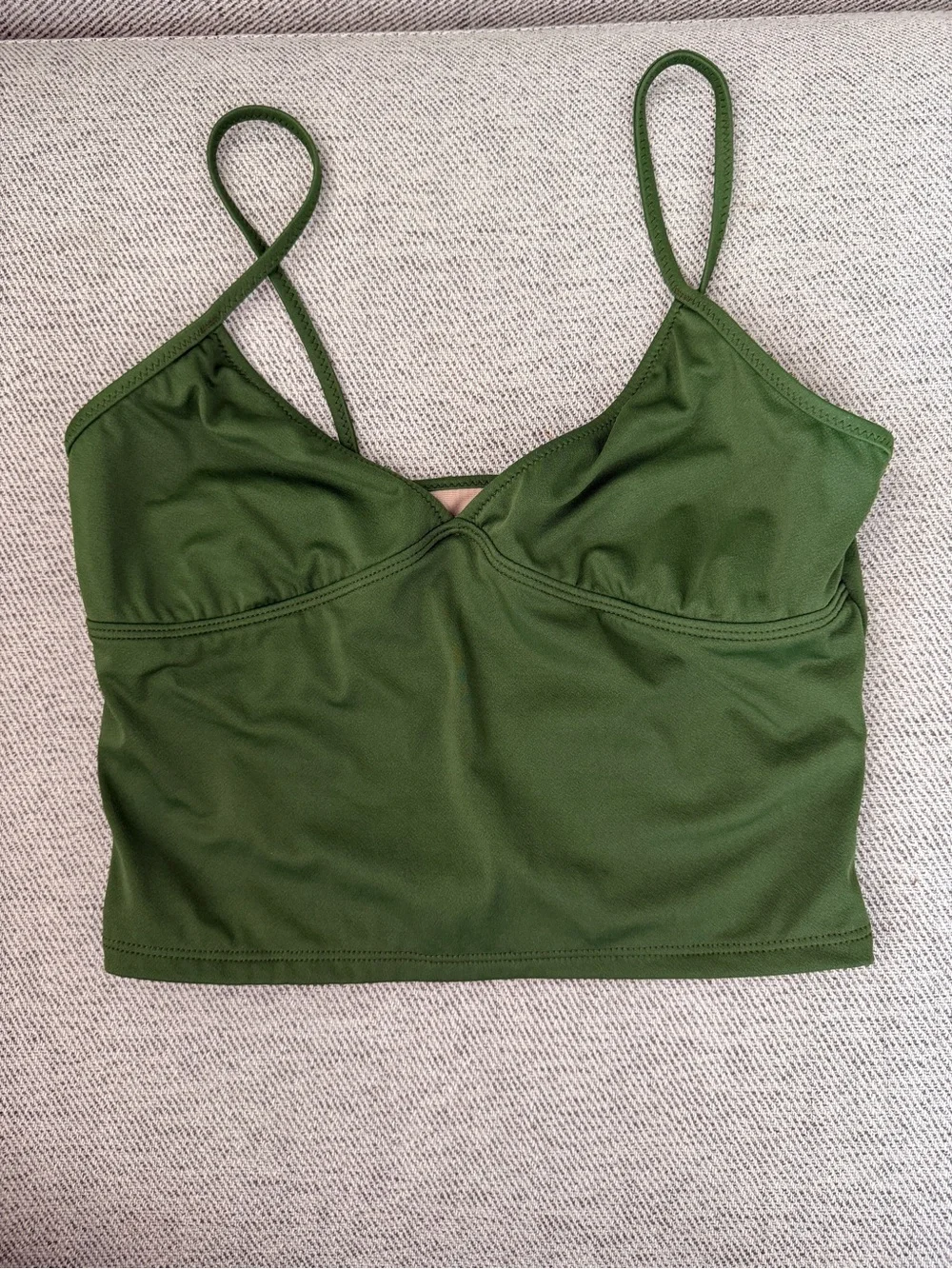 J. Crew Olive Green Lined Swim Top